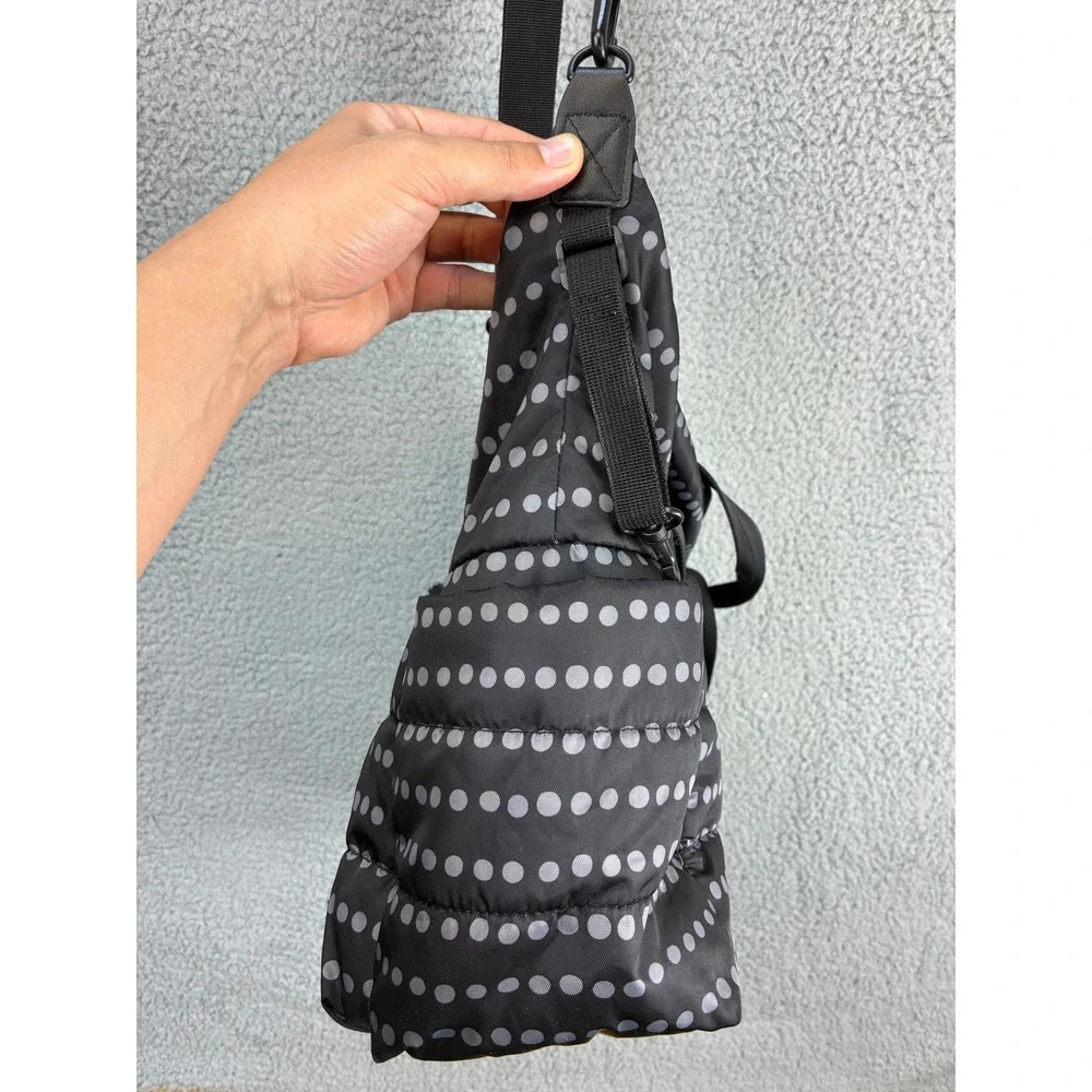 Skip Hop Riverside Ultra Light Diaper Bag Tote Womens Black Polka Dot Carryall